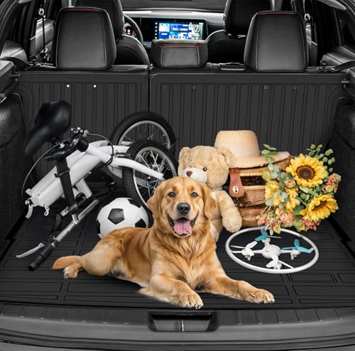Trunk Mat & Backrest Mat Compatible with 2025 2026 Nissan Kicks, Waterproof TPE Rear Seat Back Protector with Velcro, Custom Fit All-Weather Cargo Liner(Only Fit Upper Layer) - size: for nissan 2025+