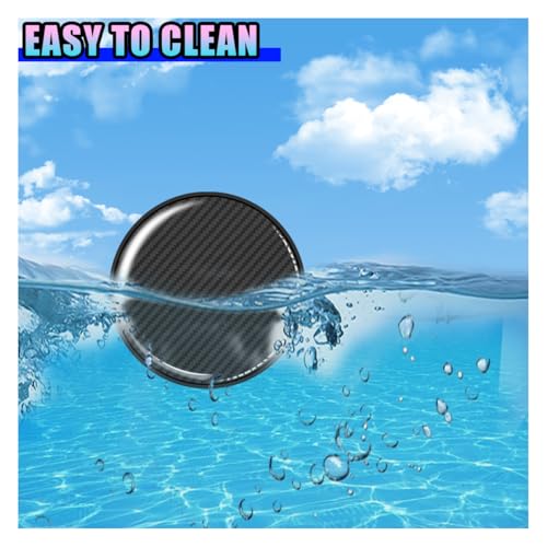 2PCS Sports Racing Car Cup Holder Coasters, 2.67 Inch Carbon Fiber Automotive Cup Holder Insert Coaster Pad, Non-Slip Shockproof Vehicle Interior Drink Cups Mat for RV, SUV, Truck(Black) - color: Black