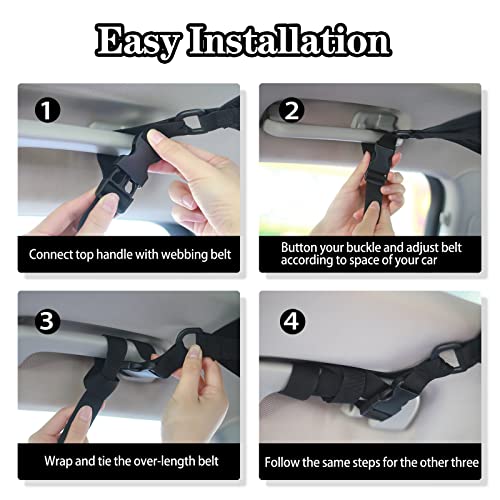 Upgraded Car Ceiling Cargo Net Pocket, NO SAGGING Roof Cargo Net Organizer, Strong Bearing Adjustable Capacity, Road Trip Accessories for Truck SUV, Car Camping Essentials