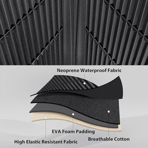 CAR PASS Waterproof Black Gray Car Seat Covers Front Seat Covers Neoprene Wetsuit,All-Weather Non-Slip Durable,Universal Fit for SUV Sedans Trucks Van Automotive,Airbag Compatible,3D Emboss Black Gray - color: Black and Gray, size: Two Front