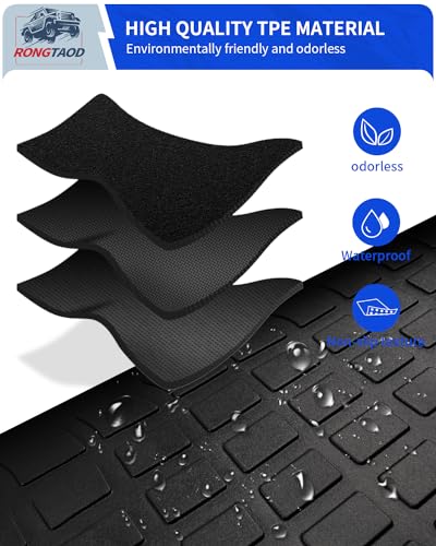 Rongtaod Back Seat Cover Protector Compatible with 2023 2024 2025 2026 Honda Pilot 7&8 Seats Back Seat Cover Kick Mats Trunk Mat Cargo Mat Cargo Liner Pilot Accessories (The 2nd Row Backrest Mats) - color: 23-26 2nd Row Kick Mats