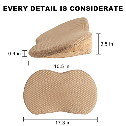 Livtribe Car Seat Cushion - Memory Foam Car Seat Pad - Sciatica & Lower Back Pain Relief - Car Seat Cushions for Driving - Road Trip Essentials for Drivers(Beige) - color: Z-beige
