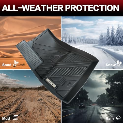 All Weather Floor Mat for Tesla Model 3 Highland 2024 2025 2026, TPE Car Mat Full Set Front & Rear 3PCS,Custom Fit Tesla Floor Mat 5-Seater- Anti-Slip Waterproof Odorless Easy Clean - size: Tesla, style: 24-25 Modle 3 Highland