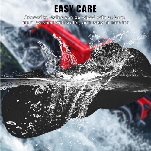 Car Back Seat Cover, Anti-Slip Long Vehicle Rear Bench Protectors with Storage Pocket, Breathable Comfortable Auto Interior Seating Bottom Protection Accessories, Universal Fit (Black)