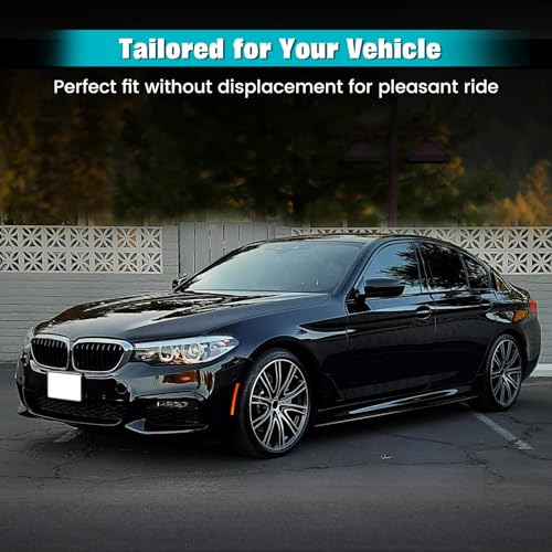 FREEMOTOR802 Compatible with 2017-2023 BMW 5-Series G30 Floor Mats, Black 3D Molded Carpets Liner 1st 2nd Row Front Rear Protection Pad 3PC TPE Thermo Plastic Elastomer All Weather Protector - size: For BMW 5-Series G30 2017-2023