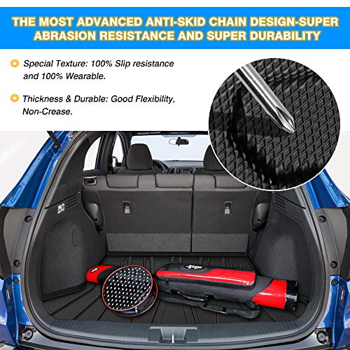 KUST Custom Fit Cargo Mat for Honda HRV 2016-2022, HR-V Accessories Cargo Liner All Weather Trunk Mat, TPE Rubber Mat Non-Slip Black - style: HR-V 2016-2022 │ Trunk Mat