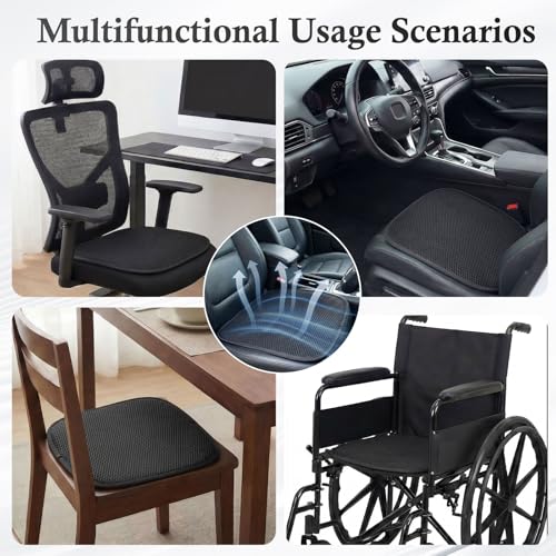 4 Pcs Summer 3D Air Mesh Seat Cushion Cool Pad,Universal Breathable Cooling Cushions Seats for SUV Truck Van Pickup Office Chair Home Wheelchairs,17.75" x 17.75"