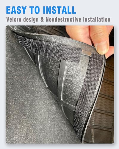 Cargo Liners Backrest Mat for Ford Escape Accessories 2013-2019 with Hook&Loop Rear Trunk Mat Rear Seat Back Cover Protector All Weather Anti-Slip Split Dog Liner 5 PCS