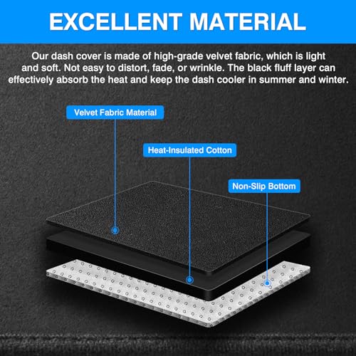 Autorder Dashboard Cover Mat for kia k4 2025 2026 Accessories Dash Cover Upgrade Flannel Dash Mat Sunshade Glare UV Rays Protector - size: 2025 2026 kia k4