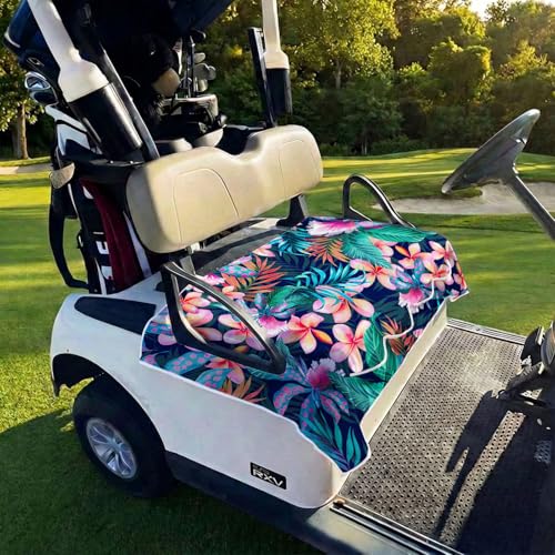 Golf Cart Seat Covers Golf Cart Seat Towel Blanket Group - color: Pink Floral 4 Pockets