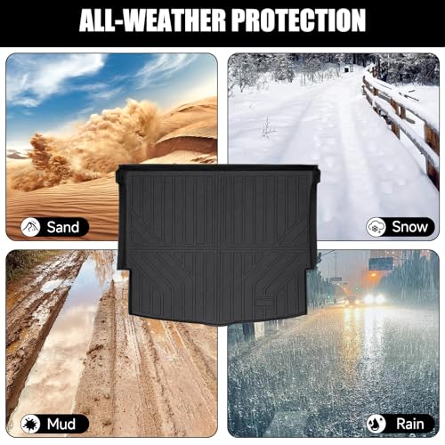 MOOREVER® Cargo Liner for 2017-2025 Mazda CX-5 TPE Trunk Mat - All-Weather Heavy Duty 3D Custom Fit 2017 2018 2019 2020 2021 2022 2023 2024 2025 Mazda Car Accessories Rear Back Cargo Tray Black - size: 1PC (Cargo Liner), style: 2017-2025 | For Mazda CX-5