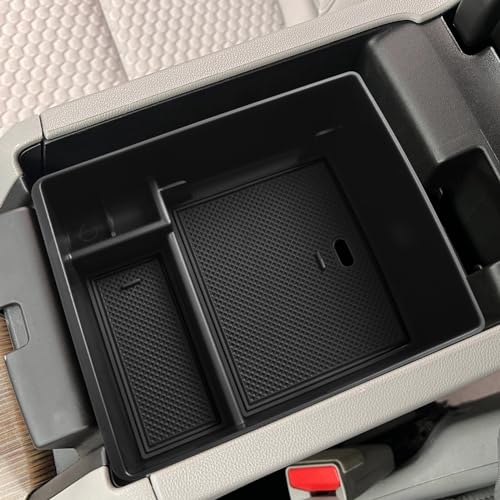 Compatible with GMC Acadia Center Console Organizer 2017-2019 2020 2021 2022 2023 Acadia SL SLE SLT Denali AT4 Interior Accessories, ABS Armrest Storage Box Insert Tray, Black