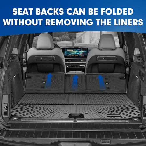 Mixsuper Cargo Liner for B M W X5 (G05) 2026 2025-2019, All Weather Trunk Mat Backrest Mat TPE Back Seat Cover Protector for X5 Accessories - size: 19-26 |X5 (G05)| Cargo & Backrest Mat