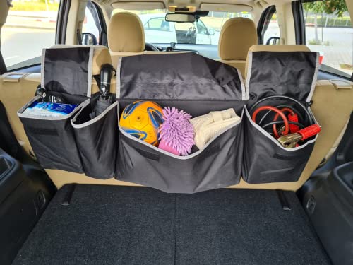 Trunk Organizer for Suv | Hanging Trunk Organizer, Cars Trunk Organizers | Waterproof, 4 Pocket Backseat Storage Solution | Easy Install, Durable and Versatile