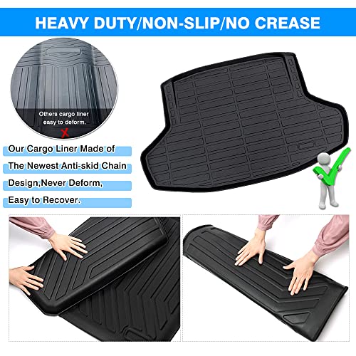 Cartist Cargo Liner Compatible with 2022-2025 2026 Honda Civic Sedan (NOT for Hatchback) All Weather Trunk Mat Anti-Slip High Side Carpet Protection TPE Odorless - size: 1)Honda Civic Sedan 2022-2025