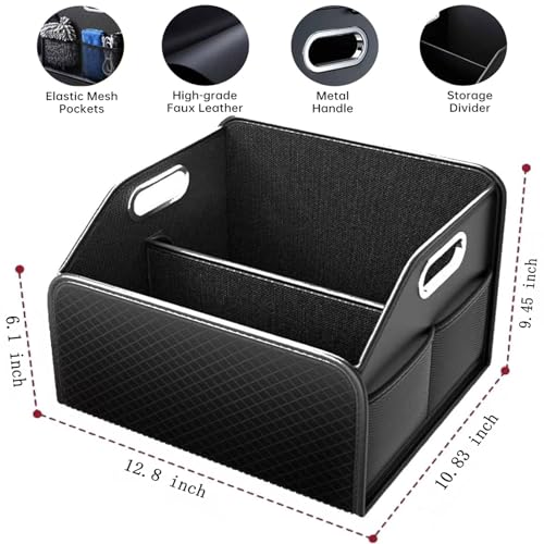 Car Trunk Organizer and Car Storage,Collapsible Multi-Compartment Car Organizers, Waterproof Foldable Luggage Bag with 4 Pockets,Suitable for Any Car