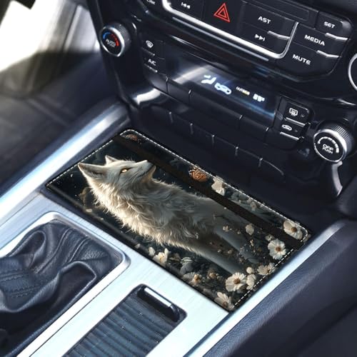 Car Registration and Insurance Holder for Women Men,Automobile License Document Card Holders Vehicle Glove Box Organizer Leather Accessories Driver Essential,Fox Butterfly Flower Night - color: Fox Butterfly Flower Night