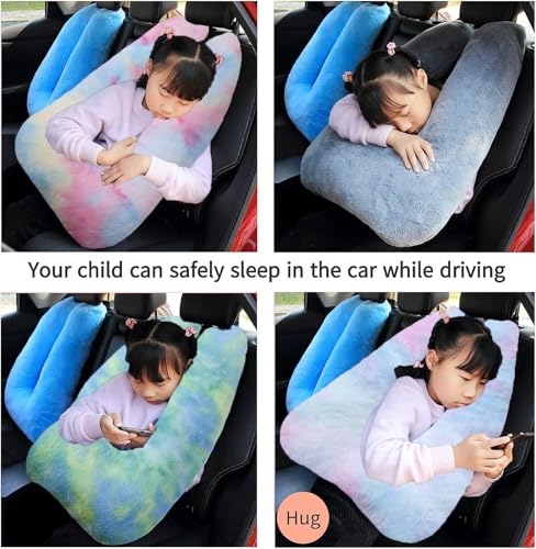 Travel Pillow Car Pillow Kid Car Sleeping The Sleeping Aid for Adults and Kids on Road Trips Kids Travel Pillow Colorful Blue - color: B-colorful Blue
