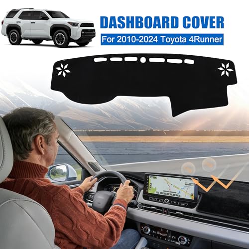 YYCKE Dash Cover Mat Custom Fit for 2010-2024 Toyota 4Runner Accessories Dashboard Pad Carpet Protector - size: Toyota 4Runner 2010-2024