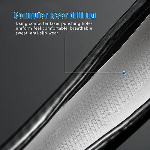 gunhunt 1 PC Car Breathable Steering Wheel Cover, Carbon Fiber Non-Slip Steering Wheel Protector, Wear -Resistant Steering Wheel Sleeve, Four Seasons Universal Steering Wheel Set (D -Shaped) - size: D shape