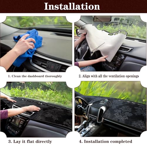 Dashboard Cover for Mazda 6 2016 to 2020,Premium Custom Fit Microsuede Dash Mat,Non-Slip Sun Shade & Heat Protector,Anti-Glare Dashboard Cover Mat