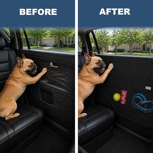 (2026 Version-2X Extra Durable Premium Interior Car Door Protector from Dog Scratches - Pet Car Window Protector Door Covers - Waterproof Anti-Scratch, Scratch Resistant, Size 27.5" x 23.5"