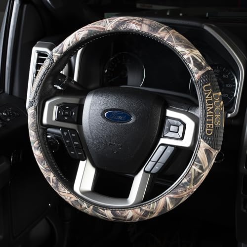 Ducks Unlimited Steering Wheel Covers, Universal Fit, Easy to Install for Car Truck Van SUV, Mossy Oak Shadow Grass Blades (SIOC)