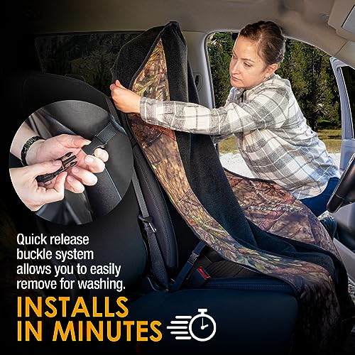 LPI Truck Mossy Oak Camo Car Seat Cover Towel Protector; Protects Seats from Sweat, Dirt, Dogs, Kids; Heavy Duty Material, Universal Fit for Cars SUVs MiniVans Trucks, EZ fit, Non Slip Grip, 1pc - color: Towel Seat Cover 1pcs