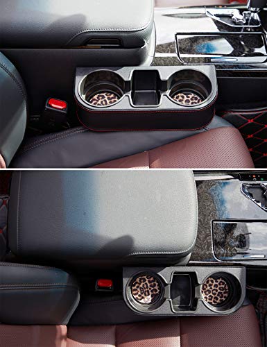 Car Seat Organizer Cup Drink Holders,Multifunctional Gap Filler Storage Box,Insert Organization Helps Reduce Distracted Driving&Holds Phone Mount Mug Bottle Cellphone Coaster Wallet Card (XBD-Black) - color: XBD-Black