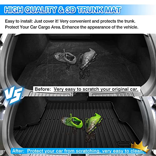 Cartist Cargo Liner Fits for Tesla Model S 2021 2022 2023 2024 Accessories All Weather Rear Trunk Liner for Model S Cargo Mat Heavy Duty - size: 3)Tesla Model S 2021-2024