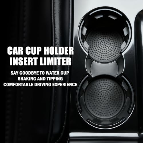 6PCS Car Cup Holder Insert Limiter Silicone,Curved Leaf Cup Holder Inserts for Car to Avoid Water Cups Shaking,Universal Self-Adhesive Cupholder Insert for Cars,SUVs