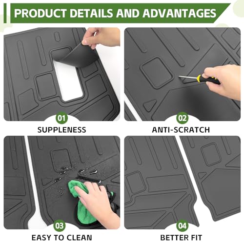 2nd Row Seat Back Mat for 2025 2026 Toyota 4Runner 5&7 Seats, Kick Mats Rear Backrest Cover All Weather TPE Protector Cargo Liner Accessories - size: 5&7Seats-Seatback Mat(2nd Row)