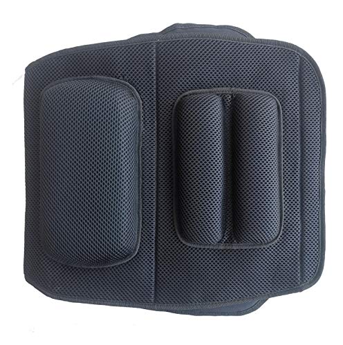 FOMI Premium Gel Cushion and Firm Back Support | Seat Cushion Pad and Upper Lower Thoracic and Lumbar Pillow for Car, Office Chair | Pressure Sore, Coccyx Pain Relief | Posture Aid (Grid Gel) - size: Back - 19"