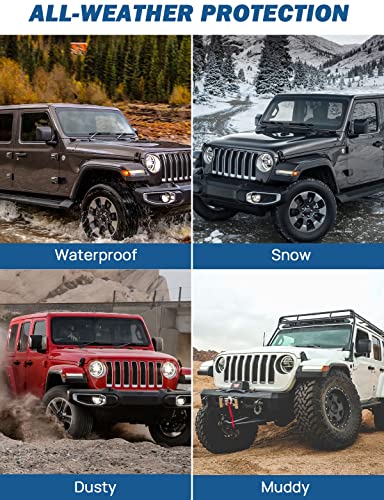 JOYTUTUS Cargo Mat fits 2018-2026 Wrangler JL 4X4 with OEM Subwoofer, All-Weather Guard Trunk Mat Cargo Liners Heavy Duty Waterproof Odorless Durable for Wrangler JL 2018-2026 4 Door - NOT FIT 4XE
