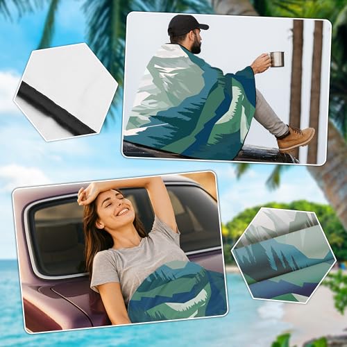 Car Seat Towel Cover After Gym, Car Seat Cover Towel – Sweatproof, Washable, Non-Slip Cover for Cars, SUVs (2 Pack, Yosemite) - color: Yosemite