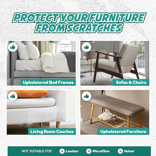1 Roll Cat Scratch Furniture Protector Tape – Double-Sided Sticky Training (4" x 20ft) – Anti-Scratch Sofa & Couch Guard – Clear, Easy to Apply & Remove – Not for Leather, Velvet, Microfiber - size: Roll 1 Pack (4" x 20ft)