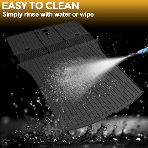 Cargo Mat for 2025 2026 Tesla Model Y Juniper Accessories (Not fit Standard), Full Coverage All Weather Trunk Cargo Liner with Backrest Protectors for Model Y 5 Seats