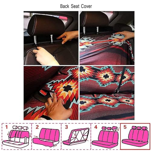 Howilath Cows Sunflowers Print Car Seat Covers Full Set(4 Pack),Split Front Seat and Rear Back Bench Covers Universal for Most Cars Trucks Suvs - color: Cows Sunflowers