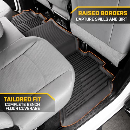 CAT® JustFit™ 3D Custom Fit Floor Mats for Dodge Ram 1500 Crew Cab 2009-2018, Dodge Ram 2500/3500 Crew Cab 2010-2018, Classic 2019-2024 - Heavy Duty Floor-Liner Protection Laser Measured - style: Dodge Ram 1500 Crew Cab (2009-2018)/ Dodge Ram 2500/3500 Cr