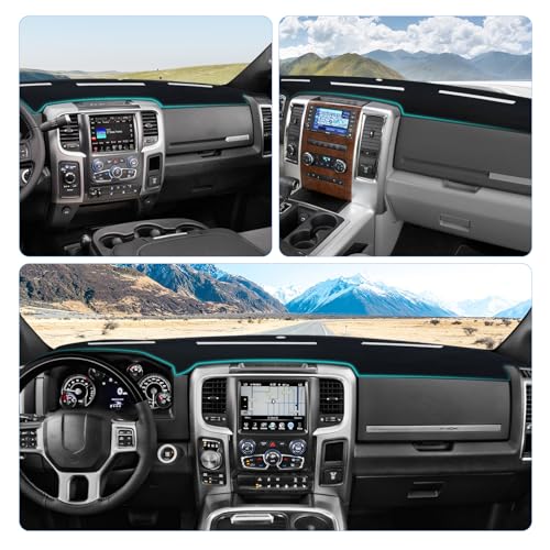 Dash Cover Mat Compatible with 2010 2011 2012 2013 2014 2015 2016 2017 2018 Dodge Ram 1500 2500 3500 Accessories Dashboard Cover Pad Carpet Dash Board Protector Sunshield Cover - size: 2016-2018 Ram 1500 2500 3500