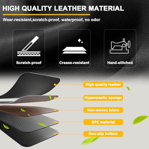 Cargo Liner & Backrest Mat Compatible with 2022-2026 Infiniti QX60 - All Weather Protection PU Leather Trunk Mat - color: Infiniti QX60 Cargo Backrest Mat-A