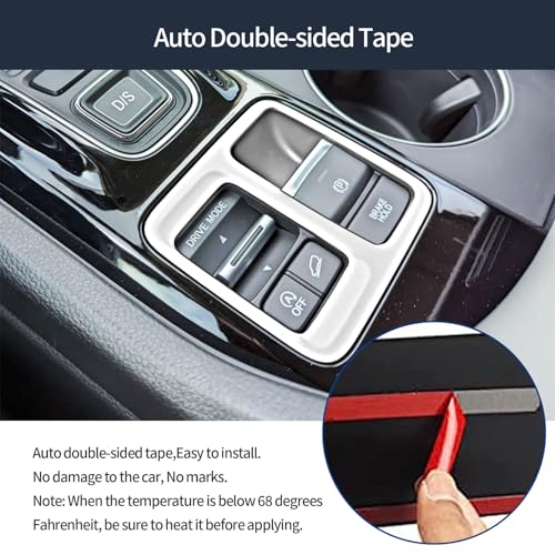 Electronic Handbrake Panel Cover Compatible with Honda New Passport 2026 2027 Gear Shift Panel Cover Interior Car Accessories ABS 1PCS(Matte Silver)