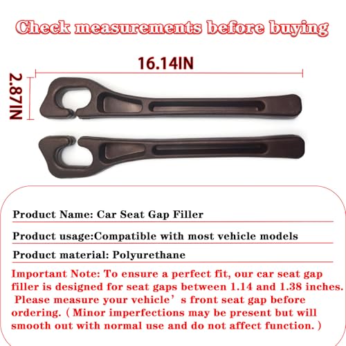 Car Seat Gap Filler Organizer of 2 – Universal Car Gap Seat Filler with Storage Pockets, No Drop Seat Guard for Phones, Keys & Cards, Car Accessories for Most Cars Trucks SUVs (Black)