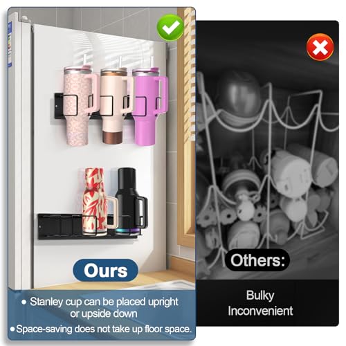 2 Pack Magnetic Stanley Cup Holder, Stanley Cup Organizer, for refrigerators, ovens, coffee machines, supports 10 lbs, suitable for 40/30 oz Stanley. - size: 2 Pack