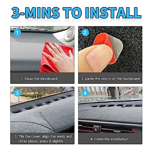 POSAID for Toyota Camry Dash Cover 2011 2010 2009 2008 2007 Dashboard Cover Mat Custom Fit Toyota Camry 2011-2007,Gray - color: 07-11Gray, size: 2007-2011