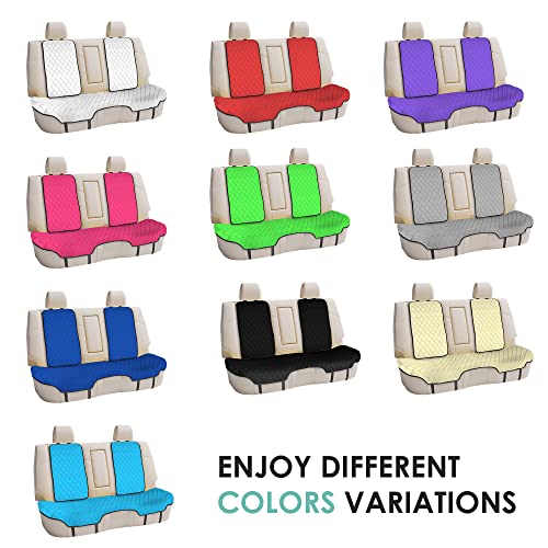 FH Group Car Seat Cushion Neosupreme Automotive Seat Cushions - Universal Fit, Rear Car Seat Cushion, Car Seat Cushions With Non-slip Silicone Backing for SUV, Sedan, Van Rear Set Black - color: Black, style: Rear Bench