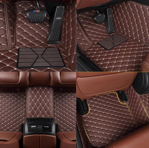 Custom Personalized Floor Mats for Cars,Luxury Full Coverage All Weather Car Floor Mats,Anti-Slip Leather Car Mat Set ,Custom Floor Mats for 99% of Cars, Trucks & SUVs (Pure Black)