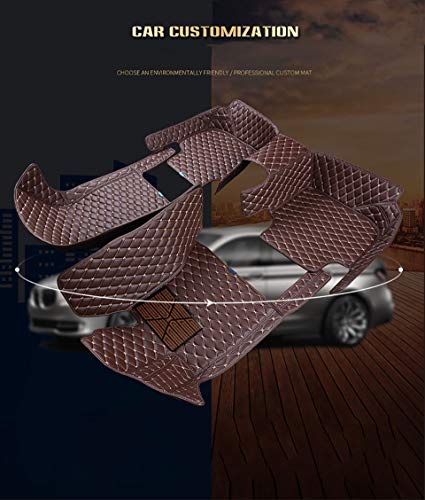 Custom Waterproof Leather Car Floor Mats Fit for Most Car SUV Truck & Sportscar All Weather Protection Vehicles (Black+Green bar) - color: Black+Green bar