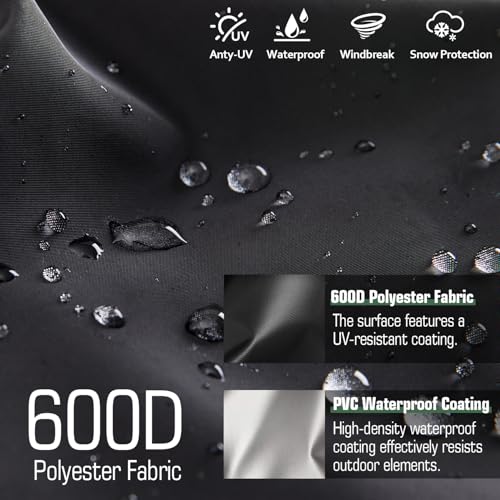 Waterproof Outdoor Sofa Cover, 2-Seater Heavy Duty Patio Loveseat Covers, 62" W x 38" D x 35" H, All-Weather Protective Furniture Cover Black & Green