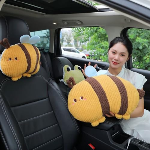 Bee-Shaped Car Lumbar Pillow Back Support Pillow for Car -1 PCS - color: Bee Lumbar Pillow -1 Pcs